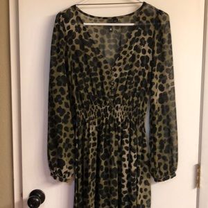 H&M Dresses - H&M OLIVE GREEN/BLK LEOPARD MAXI DRESS H&M Dresses - H&M OLIVE GREEN/BLK LEOPARD MAXI DRESS